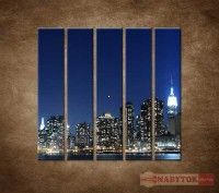 OBRAZ 5 DIELNY MANHATTAN 100X100 CM