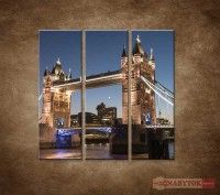 OBRAZ 3 DIELNY TOWER BRIDGE 90X90 CM