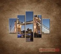 OBRAZ 5 DIELNY TOWER BRIDGE 100X80 CM