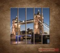 OBRAZ 5 DIELNY TOWER BRIDGE 100X100 CM