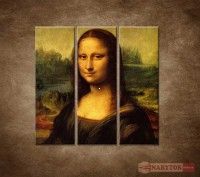 OBRAZ 3 DIELNY MONA LISA 90X90 CM