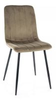 Stolička ALAN VELVET, poťah: látka BLUVEL 77 olivová/kov - čierna mat. - ilustračný obrázok Stolička ALAN VELVET, poťah: látka BLUVEL 77 olivová/kov - čierna mat. - ilustračný obrázok
