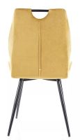 Stolička ARCO VELVET, poťah: látka BLUVEL 68 curry/kov: čierna mat. - ilustračný obrázok Stolička ARCO VELVET, poťah: látka BLUVEL 68 curry/kov: čierna mat. - ilustračný obrázok
