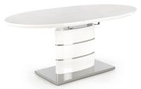 St�l ASPEN, pl�t: lakovan� MDF-biela/podno�: kov - nehrdzavej�ca oce� - ilustra�n� obr�zok