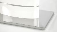 St�l ASPEN, pl�t: lakovan� MDF-biela/podno�: kov - nehrdzavej�ca oce� - ilustra�n� obr�zok