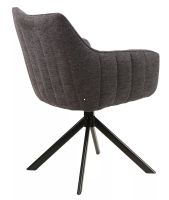 Kreslo AZALIA BREGO, poťah: látka BREGO 18 tmavá sivá/kov: čierna mat. - ilustračný obrázok Kreslo AZALIA BREGO, poťah: látka BREGO 18 tmavá sivá/kov: čierna mat. - ilustračný obrázok