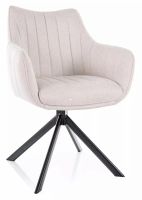 Kreslo AZALIA BREGO, poťah: látka BREGO 22 svetlá béžová/kov: čierna mat. - ilustračný obrázok Kreslo AZALIA BREGO, poťah: látka BREGO 22 svetlá béžová/kov: čierna mat. - ilustračný obrázok