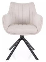 Kreslo AZALIA BREGO, poťah: látka BREGO 22 svetlá béžová/kov: čierna mat. - ilustračný obrázok Kreslo AZALIA BREGO, poťah: látka BREGO 22 svetlá béžová/kov: čierna mat. - ilustračný obrázok