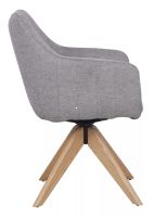 Kreslo AZALIA D BREGO, poťah: látka BREGO 07 svetlá sivá/drevo: dub - ilustračný obrázok Kreslo AZALIA D BREGO, poťah: látka BREGO 07 svetlá sivá/drevo: dub - ilustračný obrázok