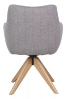 Kreslo AZALIA D BREGO, poťah: látka BREGO 07 svetlá sivá/drevo: dub - ilustračný obrázok Kreslo AZALIA D BREGO, poťah: látka BREGO 07 svetlá sivá/drevo: dub - ilustračný obrázok