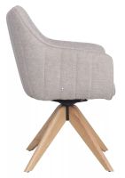 Kreslo AZALIA D BREGO, poťah: látka BREGO 31 béžová/drevo: dub - ilustračný obrázok Kreslo AZALIA D BREGO, poťah: látka BREGO 31 béžová/drevo: dub - ilustračný obrázok