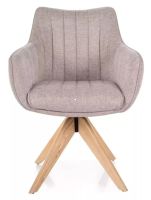 Kreslo AZALIA D BREGO, poťah: látka BREGO 31 béžová/drevo: dub - ilustračný obrázok Kreslo AZALIA D BREGO, poťah: látka BREGO 31 béžová/drevo: dub - ilustračný obrázok