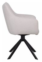 Kreslo AZALIA VELVET, poťah: látka BLUVEL 30 svetlá béžová/kov: čierna mat. - ilustračný obrázok Kreslo AZALIA VELVET, poťah: látka BLUVEL 30 svetlá béžová/kov: čierna mat. - ilustračný obrázok