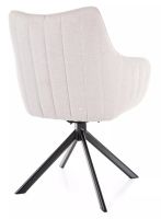 Kreslo AZALIA VELVET, poťah: látka BLUVEL 30 svetlá béžová/kov: čierna mat. - ilustračný obrázok Kreslo AZALIA VELVET, poťah: látka BLUVEL 30 svetlá béžová/kov: čierna mat. - ilustračný obrázok