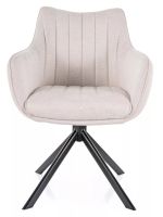 Kreslo AZALIA VELVET, poťah: látka BLUVEL 30 svetlá béžová/kov: čierna mat. - ilustračný obrázok Kreslo AZALIA VELVET, poťah: látka BLUVEL 30 svetlá béžová/kov: čierna mat. - ilustračný obrázok