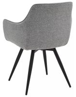 Kreslo BALLO BREGO, poťah: látka BREGO 07 svetlá sivá/kov: čierna mat. - ilustračný obrázok Kreslo BALLO BREGO, poťah: látka BREGO 07 svetlá sivá/kov: čierna mat. - ilustračný obrázok