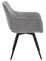 Kreslo BALLO BREGO, poťah: látka BREGO 07 svetlá sivá/kov: čierna mat. - ilustračný obrázok Kreslo BALLO BREGO, poťah: látka BREGO 07 svetlá sivá/kov: čierna mat. - ilustračný obrázok