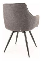 Kreslo BALLO BREGO, poťah: látka BREGO 18 tmavá sivá/kov: čierna mat. - ilustračný obrázok Kreslo BALLO BREGO, poťah: látka BREGO 18 tmavá sivá/kov: čierna mat. - ilustračný obrázok