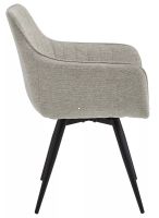 Kreslo BALLO BREGO, poťah: látka BREGO 31 béžová/kov: čierna mat. - ilustračný obrázok Kreslo BALLO BREGO, poťah: látka BREGO 31 béžová/kov: čierna mat. - ilustračný obrázok