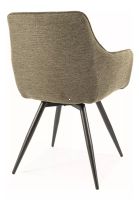 Kreslo BALLO BREGO, poťah: látka BREGO 77 olivová/kov: čierna mat. - ilustračný obrázok Kreslo BALLO BREGO, poťah: látka BREGO 77 olivová/kov: čierna mat. - ilustračný obrázok