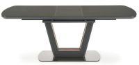St�l BILOTTI, pl�t: tvrden� sklo + lakovan� MDF/podno�: dyhovan� MDF - orech + br�sen� nerezov� oce� - ilustra�n� obr�zok
