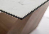 St�l BONUCCI CERAMIC 200, farba pl�tu stola: STATUARIO VENATO (matn� biela keramika so siv�m �ilovan�m) - ilustra�n� obr�zok