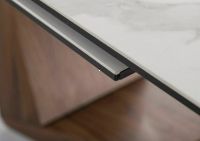 St�l BONUCCI CERAMIC 200, farba pl�tu stola: STATUARIO VENATO (matn� biela keramika so siv�m �ilovan�m) - ilustra�n� obr�zok