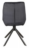 Stolička BOOGIE I VELVET, poťah: látka BLUVEL 19 čierna/kov: čierna mat. - ilustračný obrázok Stolička BOOGIE I VELVET, poťah: látka BLUVEL 19 čierna/kov: čierna mat. - ilustračný obrázok