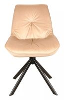 Stolička BOOGIE I VELVET, poťah: látka BLUVEL 28 béžová/kov: čierna mat. - ilustračný obrázok Stolička BOOGIE I VELVET, poťah: látka BLUVEL 28 béžová/kov: čierna mat. - ilustračný obrázok