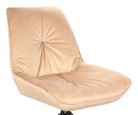 Stolička BOOGIE I VELVET, poťah: látka BLUVEL 28 béžová/kov: čierna mat. - ilustračný obrázok Stolička BOOGIE I VELVET, poťah: látka BLUVEL 28 béžová/kov: čierna mat. - ilustračný obrázok