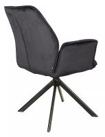 Kreslo BOOGIE II VELVET, poťah: látka BLUVEL 19 čierna/kov: čierna mat. - ilustračný obrázok Kreslo BOOGIE II VELVET, poťah: látka BLUVEL 19 čierna/kov: čierna mat. - ilustračný obrázok