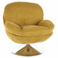 Kreslo BRIGITTE BREGO, po�ah: l�tka BREGO 68 curry/podno�ka: kov-chr�m - ilustra�n� obr�zok