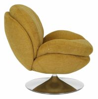 Kreslo BRIGITTE BREGO, po�ah: l�tka BREGO 68 curry/podno�ka: kov-chr�m - ilustra�n� obr�zok