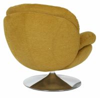 Kreslo BRIGITTE BREGO, po�ah: l�tka BREGO 68 curry/podno�ka: kov-chr�m - ilustra�n� obr�zok