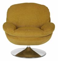 Kreslo BRIGITTE BREGO, po�ah: l�tka BREGO 68 curry/podno�ka: kov-chr�m - ilustra�n� obr�zok