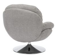 Kreslo BRIGITTE BREGO, po�ah: l�tka BREGO 07 svetl� siv�/podno�ka: kov-chr�m - ilustra�n� obr�zok