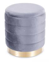 Taburetka BRITTA VELVET, poťah: látka sivá TAP 252 - ilustračný obrázok Taburetka BRITTA VELVET, poťah: látka sivá TAP 252 - ilustračný obrázok
