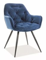 Kreslo CHERRY VELVET, poťah: látka zamatová BLUVEL 86 granátová/kov: čierna mat. - ilustračný obrázok Kreslo CHERRY VELVET, poťah: látka zamatová BLUVEL 86 granátová/kov: čierna mat. - ilustračný obrázok