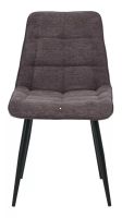Stolička CHIC BREGO, poťah: látka BREGO 18 tmavá sivá/kov - čierna mat. - ilustračný obrázok Stolička CHIC BREGO, poťah: látka BREGO 18 tmavá sivá/kov - čierna mat. - ilustračný obrázok