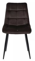 Stolička CHIC VELVET, poťah: látka BLUVEL 48 hnedá/kov - čierna mat. - ilustračný obrázok Stolička CHIC VELVET, poťah: látka BLUVEL 48 hnedá/kov - čierna mat. - ilustračný obrázok