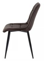 Stolička CHIC VELVET, poťah: látka BLUVEL 48 hnedá/kov - čierna mat. - ilustračný obrázok Stolička CHIC VELVET, poťah: látka BLUVEL 48 hnedá/kov - čierna mat. - ilustračný obrázok