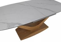 St�l DOLCE CERAMIC, farba pl�tu stola: STATUARIO VENATO (matn� biela keramika so siv�m �ilovan�m) - ilustra�n� obr�zok