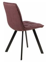 Stolička ELLIS BJORN, poťah: látka BJORN 99 vresová/kov: čierna mat. - ilustračný obrázok Stolička ELLIS BJORN, poťah: látka BJORN 99 vresová/kov: čierna mat. - ilustračný obrázok