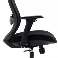 Kancel�rske kreslo ERGON, po�ah: l�tka �ierna/sie�ovina �ierna/ekoko�a �ierna/podno�ka: �ierna - ilustra�n� obr�zok