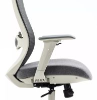 Kancelárske kreslo ERGON, poťah: látka sivá/sieťovina sivá/ekokoža sivá/podnožka: sivá - ilustračný obrázok Kancelárske kreslo ERGON, poťah: látka sivá/sieťovina sivá/ekokoža sivá/podnožka: sivá - ilustračný obrázok