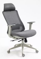 Kancelárske kreslo ERGON, poťah: látka sivá/sieťovina sivá/ekokoža sivá/podnožka: sivá - ilustračný obrázok Kancelárske kreslo ERGON, poťah: látka sivá/sieťovina sivá/ekokoža sivá/podnožka: sivá - ilustračný obrázok