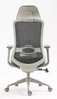Kancelárske kreslo ERGON, poťah: látka sivá/sieťovina sivá/ekokoža sivá/podnožka: sivá - ilustračný obrázok Kancelárske kreslo ERGON, poťah: látka sivá/sieťovina sivá/ekokoža sivá/podnožka: sivá - ilustračný obrázok