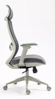 Kancelárske kreslo ERGON, poťah: látka sivá/sieťovina sivá/ekokoža sivá/podnožka: sivá - ilustračný obrázok Kancelárske kreslo ERGON, poťah: látka sivá/sieťovina sivá/ekokoža sivá/podnožka: sivá - ilustračný obrázok