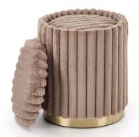 Taburetka FIDO, po�ah: l�tka cappuccino/chr�movan� oce� - zlat�, ilustra�n� obr�zok