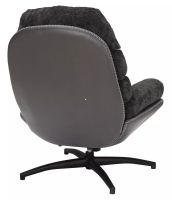 Kreslo GISELLE, po�ah: l�tka �ierna TAP 242/ekoko�a �ierna TAP 244 - ilustra�n� obr�zok